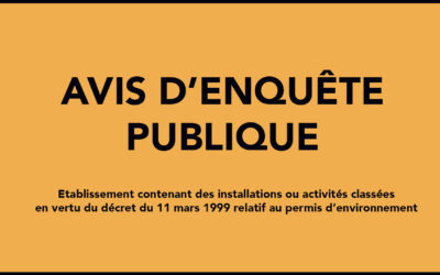 AVIS D’ENQÊTE PUBLIQUE