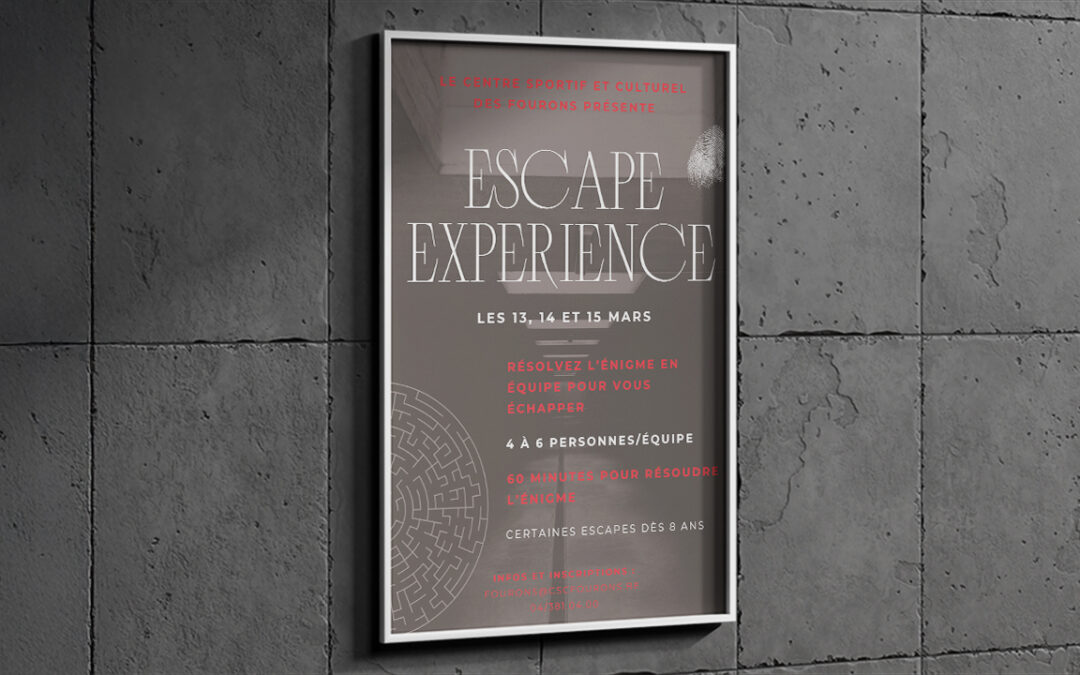 Nouvelle expérience ludique : l’Escape Box au Centre sportif et culturel des Fourons !
